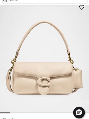 Coach Pillow Tabby 26 Leather Shoulder Bag with Signature C Clasp
